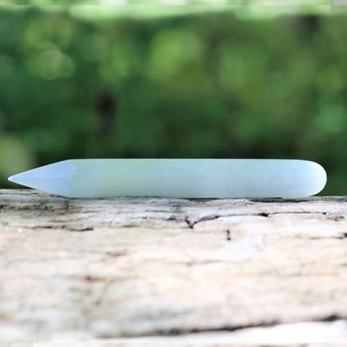 Selenite Pointed Wand