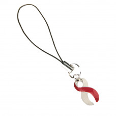 Oral Head & Neck Cancer Awareness Charm (Red & White)