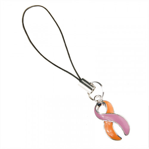 Eczema & Psoriasis Support Charm (Orange & Orchid)