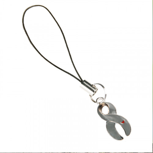 Juvenile Diabetes Awareness Charm (Grey with Red Heart )